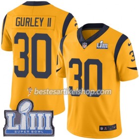 Herren Los Angeles Rams Trikot Todd Gurley II 30 Nike Gold 2019 Super Bowl LIII